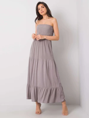 FRESH MADE Light gray long women's dress