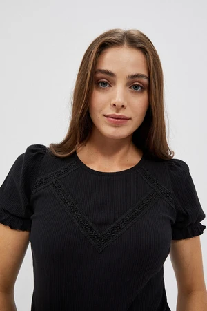 Blouse with puff sleeves