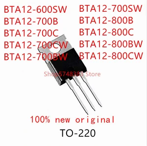 10PCS BTA12-600SW BTA12-700B BTA12-700C BTA12-700CW BTA12-700BW BTA12-700SW BTA12-800B BTA12-800C BTA12-800BW BTA12-800CW TO-220