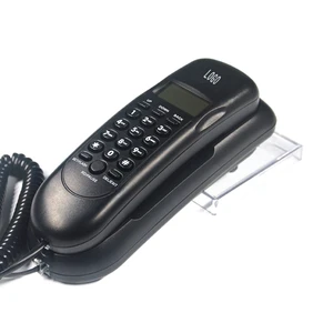 Corded Phone LCD Display Last Number Redial Desktop & Wall Mount Fixed Telephone E65C