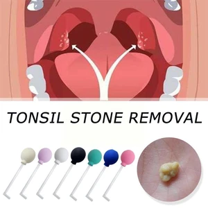 Oral Stone Remover Rectangular Long Tube Glass Cleaning Ware Tonsil Ball Cleaning Material Oral Tool Manual Stone Suction P B9D4