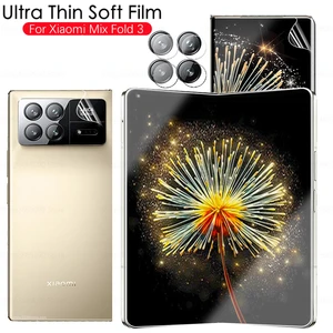 4in1 Front Camera Back Glass Hydrogel Film For Xiaomi Mix Fold 3 Fold 3 MixFold3 5G Foldable Screen Protector Soft Film 8.03inch