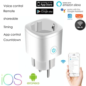 CoRui WiFi Smart Plug 16A With Monitor Power Timing Function Tuya Remote Control Home Appliances Work With Alexa Google Home