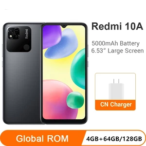 Xiaomi Redmi 10A Mobile Phone 6.53" Large Display 4GB RAM 64GB 128GB ROM Helio G25 Octa Core MIUI 12.5 13.0MP 5000mAh SmartPhone