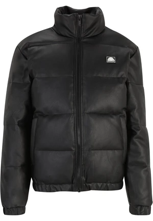 Men's jacket made of imitation leather Southpole Bubble black