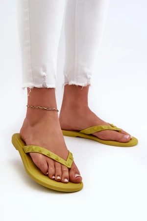 Women's Flat Flexible Flip-Flops ZAXY Lime