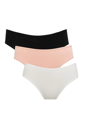 DEFACTO Fall In Love Rib 3-Pack Slip Panties