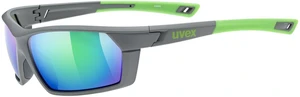 UVEX Sportstyle 225 Grey/Green Mat/Mirror Green Kerékpáros szemüveg