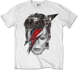 David Bowie Tričko Halftone Flash Face Unisex White XL