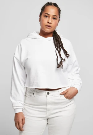 Women's Oversized Cropped Hoody White