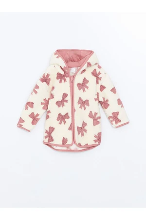 LC Waikiki Lcw Hooded Patterned Baby Girl Cardigan