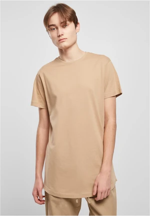 Long T-shirt in the shape of a union beige