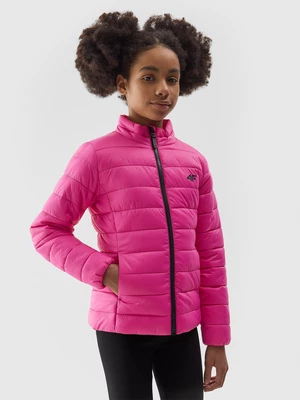 Dívčí péřová bunda s recyklovanou výplní - růžová