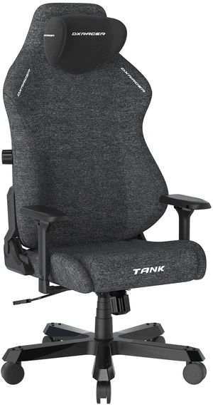 Herná stolička DXRacer TANK čierno-sivá, látková