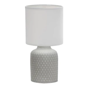 Szara lampa stołowa z tekstylnym kloszem (wys. 32 cm) Iner – Candellux Lighting