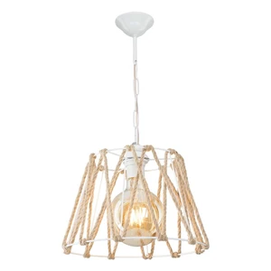 Biało-naturalna lampa sufitowa 55x30 cm – Squid Lighting