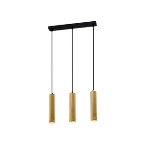 Lampa wisząca w czarno-złotym kolorze z metalowym kloszem 6x46 cm Tubo – Candellux Lighting