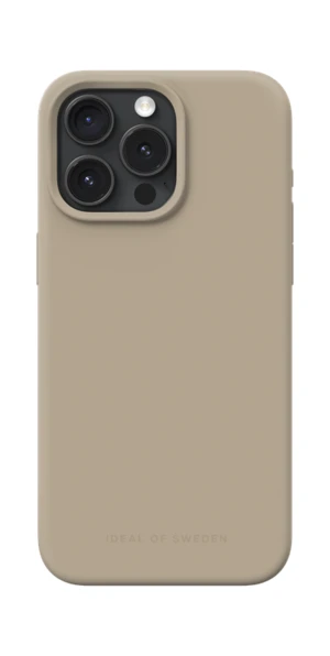 Silikonový ochranný kryt iDeal Of Sweden pro Apple iPhone 15 Pro Max, beige