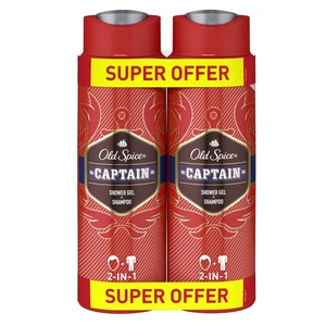 OLD SPICE Sprchový gél Captain 2 x 400 ml