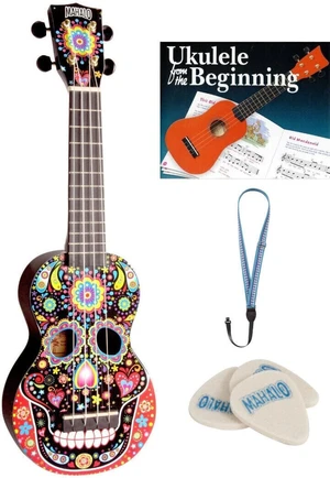 Mahalo MA1SK-BK SET Skull Black Sopránové ukulele