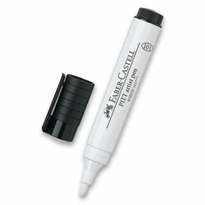 Široký popisovač bílý Faber-Castell