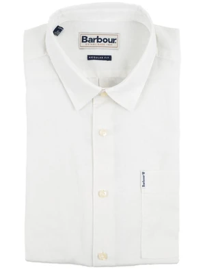 Barbour Letná košeľa Barbour Linen Mix Shirt - biela - M