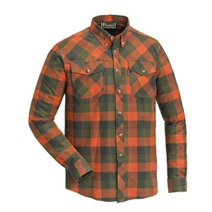 Košile dřevorubecká PINEWOOD Lumbo flannel kostkovaná - ORANŽOVO / ZELENÁ Velikost: M