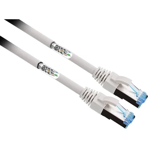 Renkforce RF-4724936 RJ45 sieťové káble, prepojovacie káble CAT 6A S/FTP 10.00 m sivá veľmi flexibilné vyhotovenie, pozl