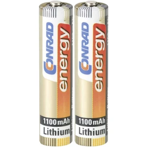 Conrad energy Extreme Power FR03 mikrotužková batérie typu AAA  lítiová 1100 mAh 1.5 V 2 ks