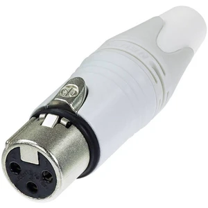 XLR káblová zásuvka Neutrik NC3FXX-WT, rovná, 3-pól., 3,5 - 8 mm, biela