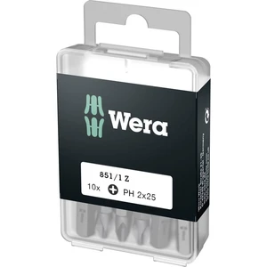 Wera 851/1 Z DIY SiS 05072401001 krížový bit PH 2 nástrojová ocel legované, vysoko pevné D 6.3 10 ks