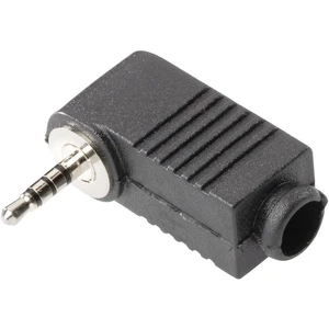 BKL Electronic 1107016 jack konektor 2.5 mm zástrčka, zahnutá Pólov: 4 stereo čierna 1 ks