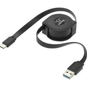 Renkforce #####USB-Kabel #####USB 3.2 Gen1 (USB 3.0 / USB 3.1 Gen1) #####USB-C™ Stecker, #####USB-A Stecker 80.00 cm čie