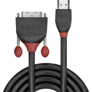 LINDY HDMI / DVI káblový adaptér #####HDMI-A Stecker, #####DVI-D 18+1pol. Stecker 1.00 m čierna 36271  #####HDMI-Kabel