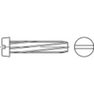 Závitorezné skrutky s drážkou TOOLCRAFT, DIN 7513, M 5 x 10 mm, gal. Zn, 1000 ks