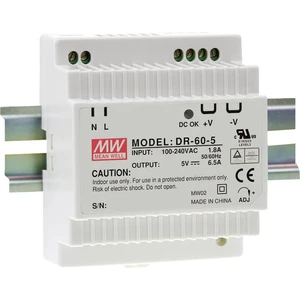 Sieťový zdroj na DIN lištu Mean Well DR-60-15 15 V / DC 4 A 60 W 1 x