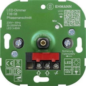 Ehmann 3900x0800 stmievač pod omietku Vhodné pre svietidlo: LED žiarovka, energeticky úsporná žiarovka, halogénová žiaro