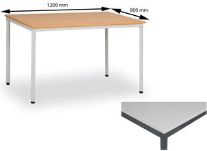 KOVO PRAKTIK Jídelní stůl 120 x 80 cm deska šedá