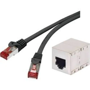 Síťový prodlužovací kabel RJ45 Renkforce RF-3829070, CAT 6, S/FTP, 2.00 m, černá