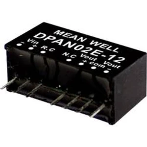 DC/DC měnič napětí, modul Mean Well DPAN02E-12, 83 mA, 2 W, Počet výstupů 2 x