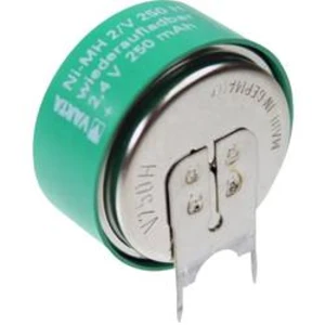 Knoflíkový akumulátor 250H Ni-MH Varta V2/250H-SLF ++/- 250 mAh 2.4 V 1 ks