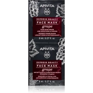 Apivita Express Beauty Firming Face Mask Grape protivrásková a zpevňující pleťová maska 2 x 8 ml