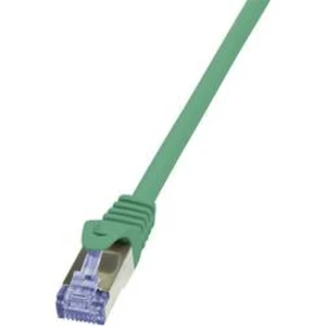 Síťový kabel RJ45 LogiLink CQ3025S, CAT 6A, S/FTP, 0.50 m, zelená