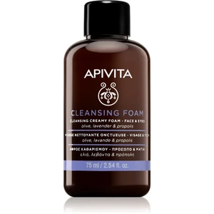 Apivita Cleansing Foam Face & Eyes čisticí a odličovací pěna na obličej a oči pro všechny typy pleti 75 ml