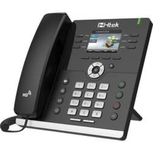 Šňůrový telefon, VoIP TipTel Htek UC923 handsfree, konektor na sluchátka barevný TFT/LCD černá