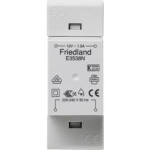 Zvonkový transformátor na lištu Friedland E3538N, 12 V/AC, bílá