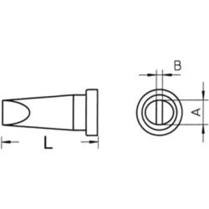 Pájecí hrot Weller LT-H, dlátový, rovný, 0,8 mm