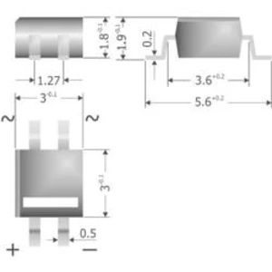 Křemíkový můstkový usměrňovač Diotec MYS40, U(RRM) 80 V, 500 mA, MicroDIL