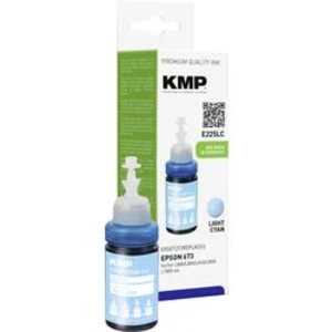 KMP Ink refill náhradní Epson 673, T6735, C13T67354A kompatibilní světlá kyanová modrá E225LC 1639,0043