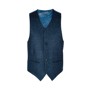 Walker Slater Tweedová vesta Walker Slater Martin - Navy Windowpane - EU 50 / UK 40